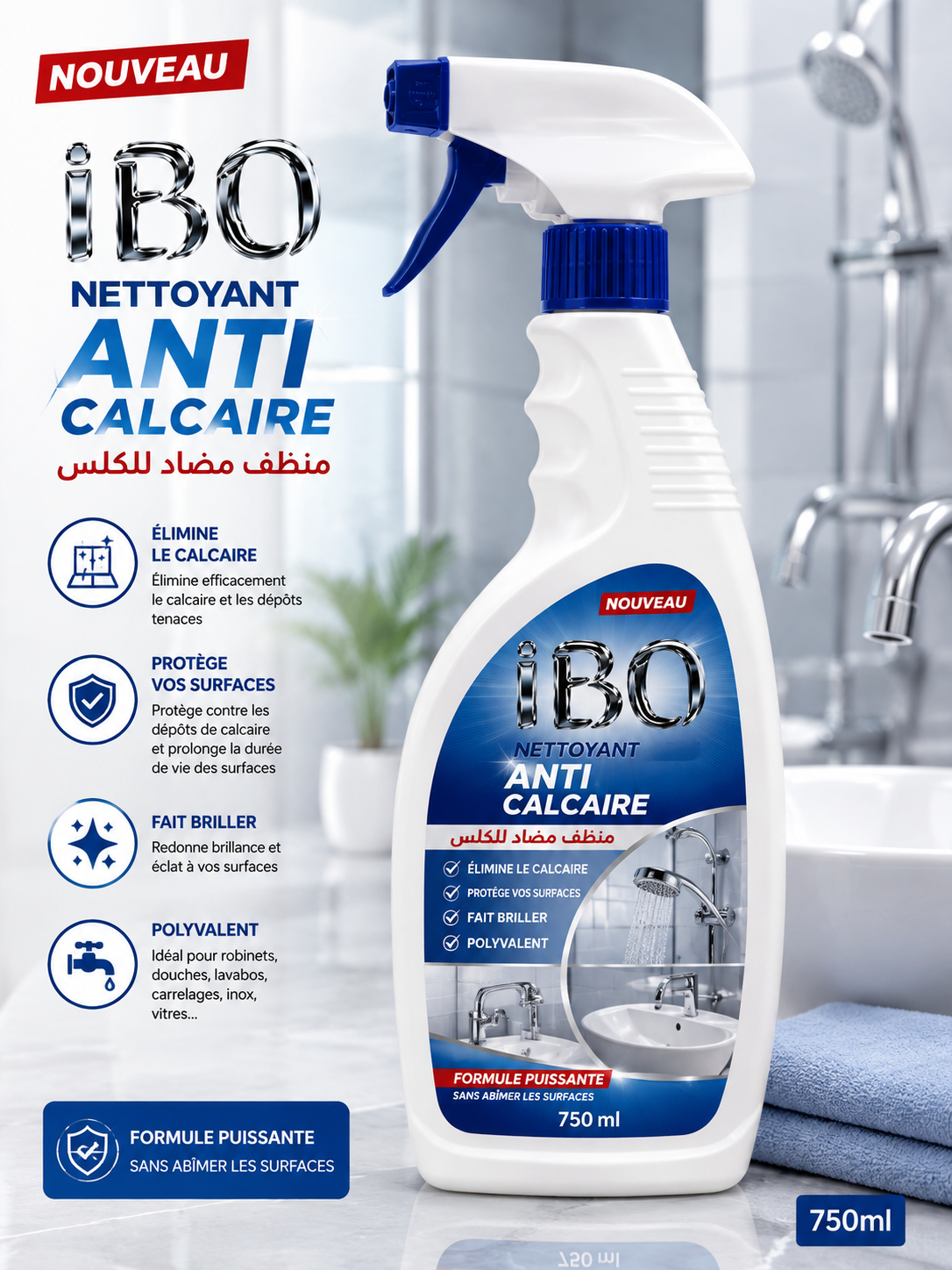 IBO Nettoyant Anti-Calcaire 750ml